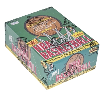 1987-88 Fleer Basketball Unopened Wax Box (36 Packs) - BBCE Certified 